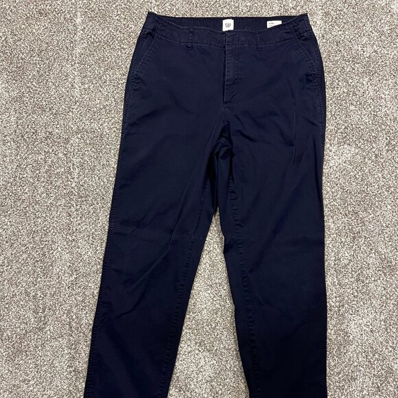 Gap Mid Rise Downtown Khakis Tall Navy - Picture 1 of 3